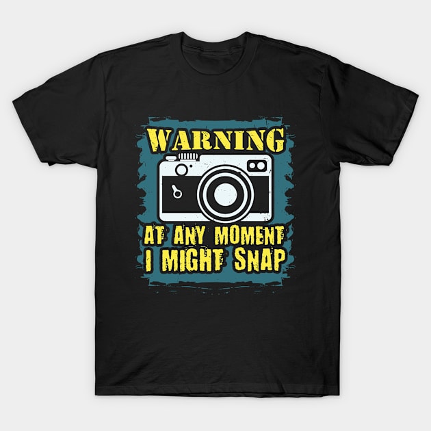 Photography Camera Illustration Photo Shoot Gift T-Shirt by Fresan